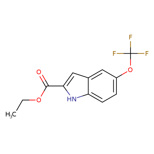CCOC(=O)c1cc2c([nH]1)ccc(c2)OC(F)(F)F