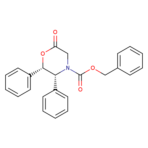 O=C1O[C@@H](c2ccccc2)[C@H](N(C1)C(=O)OCc1ccccc1)c1ccccc1