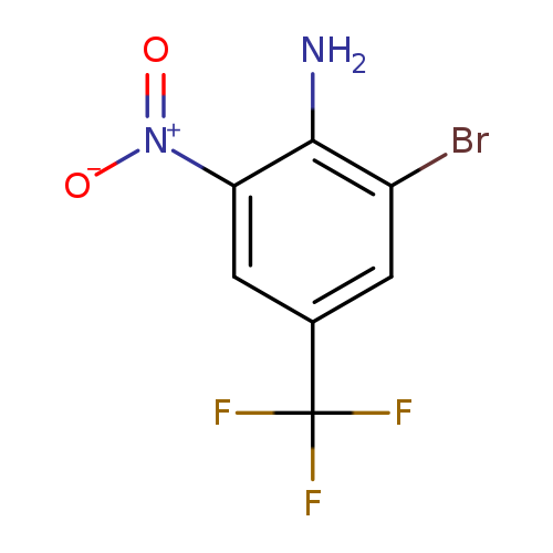 [O-][N+](=O)c1cc(cc(c1N)Br)C(F)(F)F
