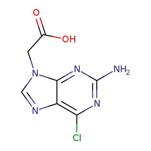 OC(=O)Cn1cnc2c1nc(N)nc2Cl