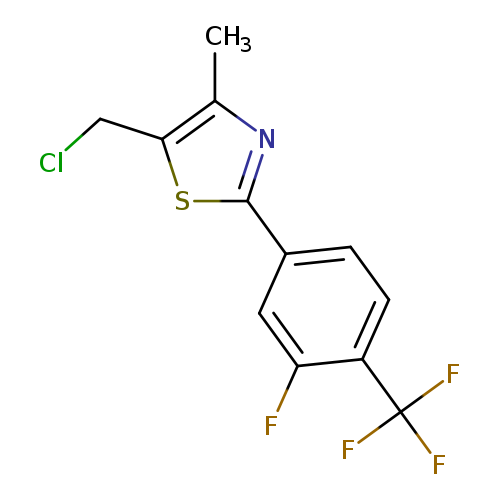ClCc1sc(nc1C)c1ccc(c(c1)F)C(F)(F)F
