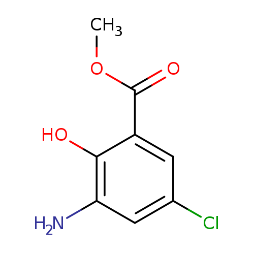 COC(=O)c1cc(Cl)cc(c1O)N