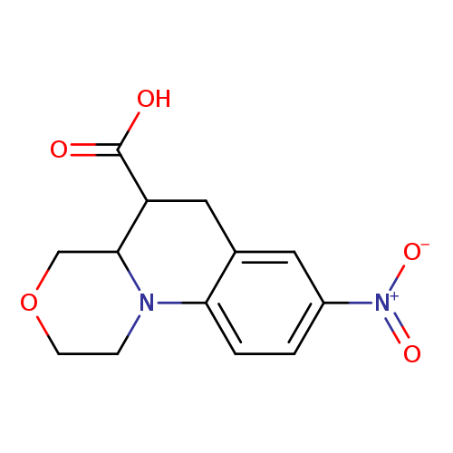 OC(=O)C1Cc2cc(ccc2N2C1COCC2)[N+](=O)[O-]