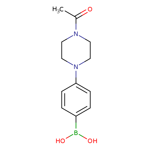 OB(c1ccc(cc1)N1CCN(CC1)C(=O)C)O