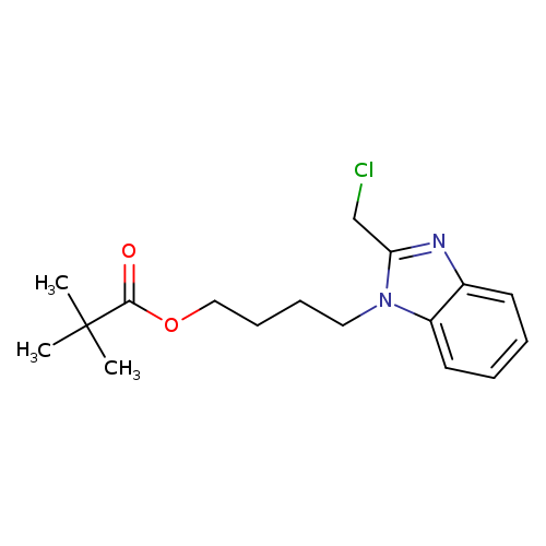 ClCc1nc2c(n1CCCCOC(=O)C(C)(C)C)cccc2
