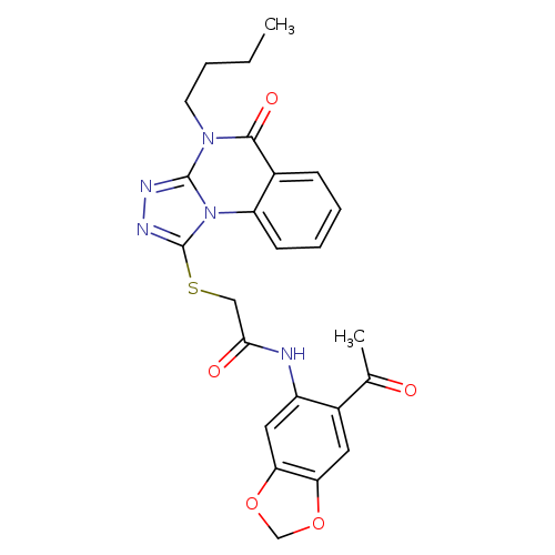 CCCCn1c2nnc(n2c2c(c1=O)cccc2)SCC(=O)Nc1cc2OCOc2cc1C(=O)C