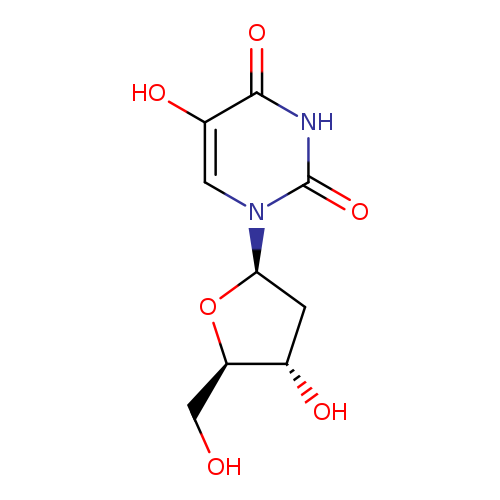 OC[C@H]1O[C@H](C[C@@H]1O)n1cc(O)c(=O)[nH]c1=O