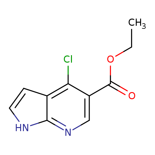 CCOC(=O)c1cnc2c(c1Cl)cc[nH]2