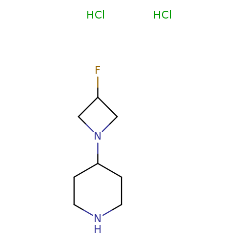 FC1CN(C1)C1CCNCC1.Cl.Cl