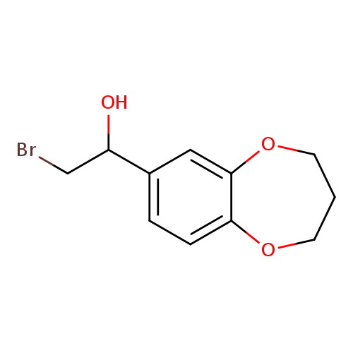 BrCC(c1ccc2c(c1)OCCCO2)O