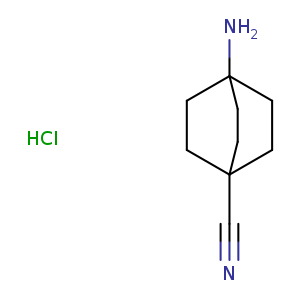N#CC12CCC(CC1)(CC2)N.Cl