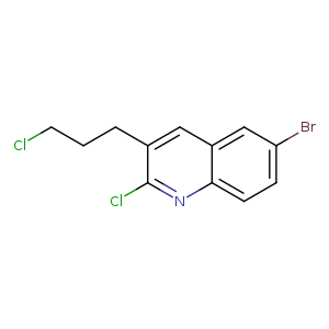 Clc1nc2ccc(cc2cc1CCCCl)Br