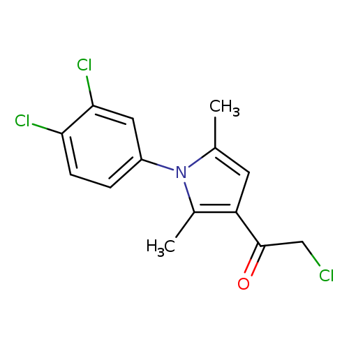 ClCC(=O)c1cc(n(c1C)c1ccc(c(c1)Cl)Cl)C