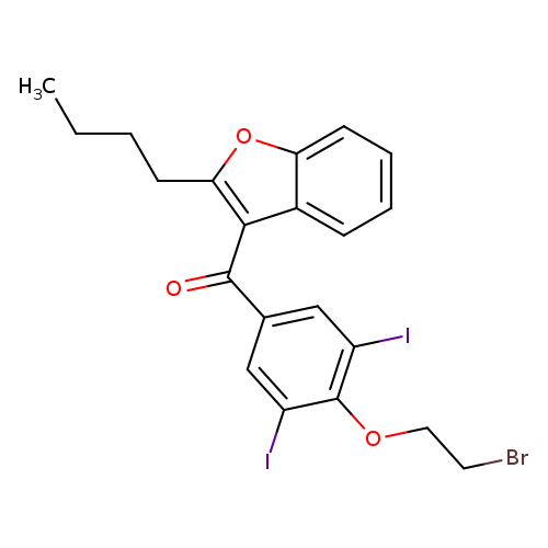 CCCCc1oc2c(c1C(=O)c1cc(I)c(c(c1)I)OCCBr)cccc2