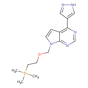 C[Si](CCOCn1ccc2c1ncnc2c1c[nH]nc1)(C)C
