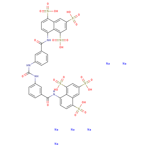 O=C(Nc1cccc(c1)C(=O)Nc1ccc(c2c1c(cc(c2)S(=O)(=O)O)S(=O)(=O)O)S(=O)(=O)O)Nc1cccc(c1)C(=O)Nc1ccc(c2c1c(cc(c2)S(=O)(=O)O)S(=O)(=O)O)S(=O)(=O)O.[Na].[Na].[Na].[Na].[Na].[Na]