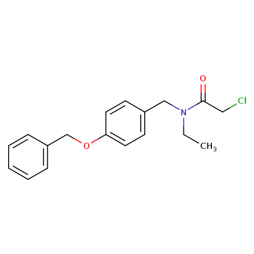 CCN(C(=O)CCl)Cc1ccc(cc1)OCc1ccccc1