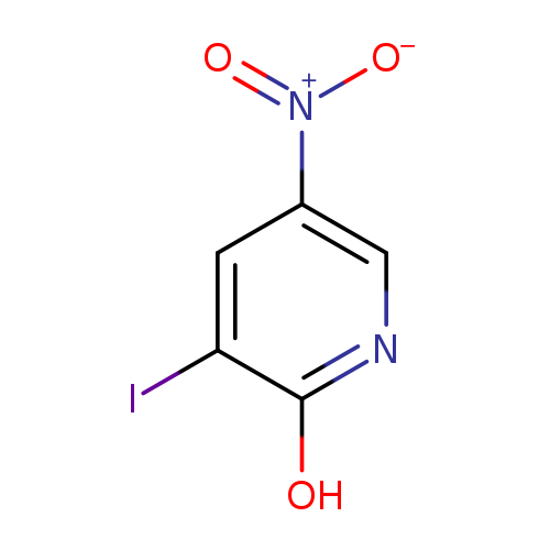 [O-][N+](=O)c1cnc(c(c1)I)O