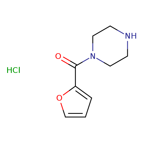 O=C(c1ccco1)N1CCNCC1.Cl