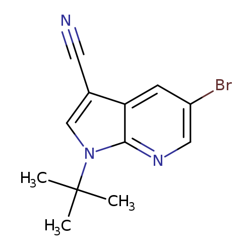 N#Cc1cn(c2c1cc(Br)cn2)C(C)(C)C