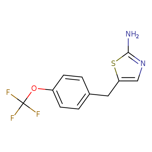Nc1ncc(s1)Cc1ccc(cc1)OC(F)(F)F