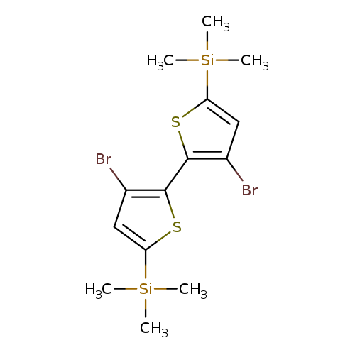 Brc1cc(sc1c1sc(cc1Br)[Si](C)(C)C)[Si](C)(C)C