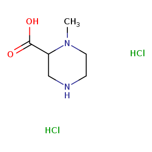 CN1CCNCC1C(=O)O.Cl.Cl
