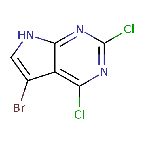 Clc1nc(Cl)c2c(n1)[nH]cc2Br