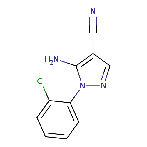N#Cc1cnn(c1N)c1ccccc1Cl