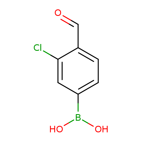 O=Cc1ccc(cc1Cl)B(O)O