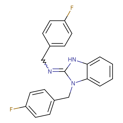 Fc1ccc(cc1)CN=c1[nH]c2c(n1Cc1ccc(cc1)F)cccc2