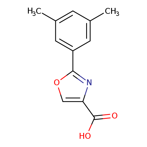 Cc1cc(C)cc(c1)c1occ(n1)C(=O)O