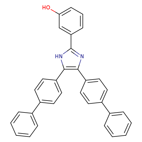 Oc1cccc(c1)c1nc(c([nH]1)c1ccc(cc1)c1ccccc1)c1ccc(cc1)c1ccccc1