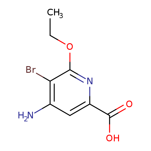 CCOc1nc(cc(c1Br)N)C(=O)O