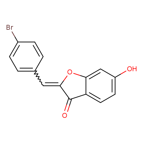 Brc1ccc(cc1)C=C1Oc2c(C1=O)ccc(c2)O