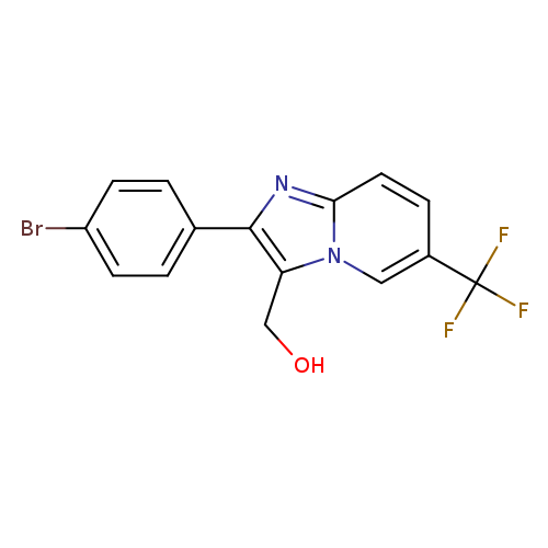 OCc1c(nc2n1cc(cc2)C(F)(F)F)c1ccc(cc1)Br