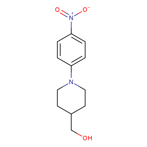 OCC1CCN(CC1)c1ccc(cc1)[N+](=O)[O-]