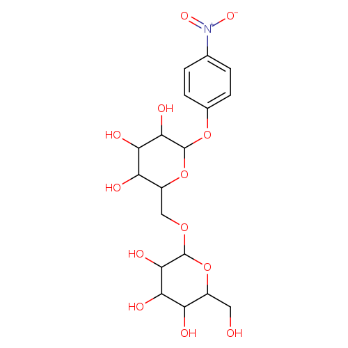 OCC1OC(OCC2OC(Oc3ccc(cc3)[N+](=O)[O-])C(C(C2O)O)O)C(C(C1O)O)O