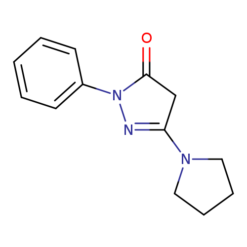 O=C1CC(=NN1c1ccccc1)N1CCCC1