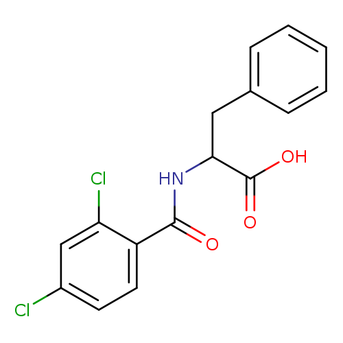 OC(=O)C(NC(=O)c1ccc(cc1Cl)Cl)Cc1ccccc1
