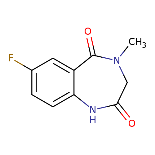 O=C1CN(C)C(=O)c2c(N1)ccc(c2)F