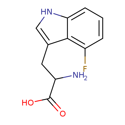 OC(=O)C(Cc1c[nH]c2c1c(F)ccc2)N