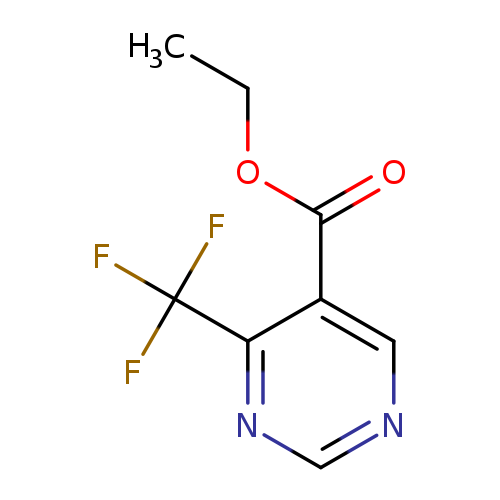 CCOC(=O)c1cncnc1C(F)(F)F