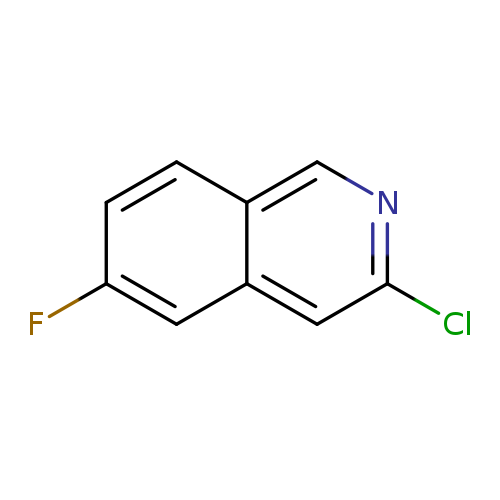 Fc1ccc2c(c1)cc(nc2)Cl