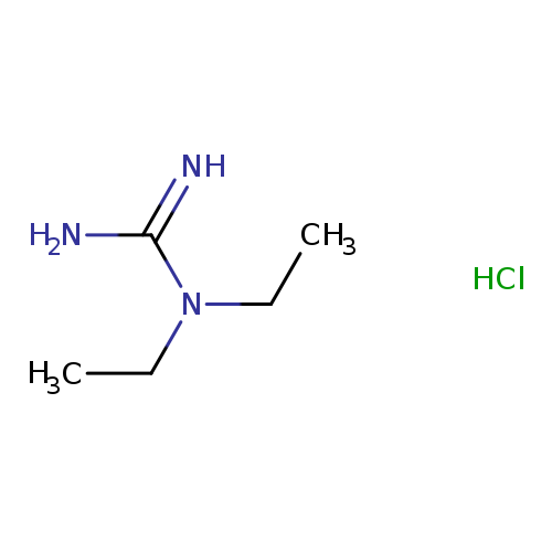 CCN(C(=N)N)CC.Cl