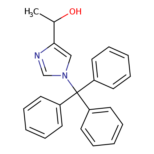 CC(c1ncn(c1)C(c1ccccc1)(c1ccccc1)c1ccccc1)O