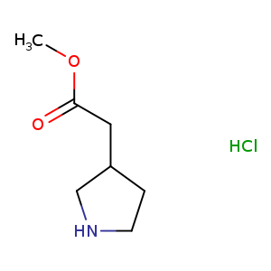 COC(=O)CC1CNCC1.Cl