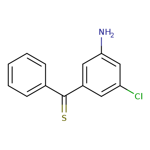 Nc1cc(Cl)cc(c1)C(=S)c1ccccc1