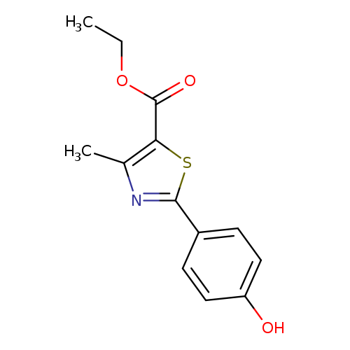 CCOC(=O)c1sc(nc1C)c1ccc(cc1)O