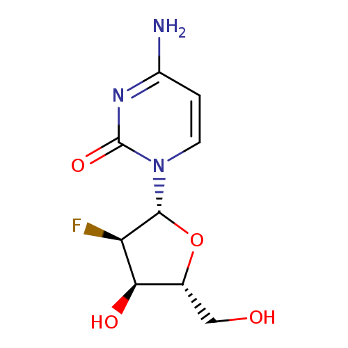 OC[C@H]1O[C@H]([C@@H]([C@@H]1O)F)n1ccc(nc1=O)N